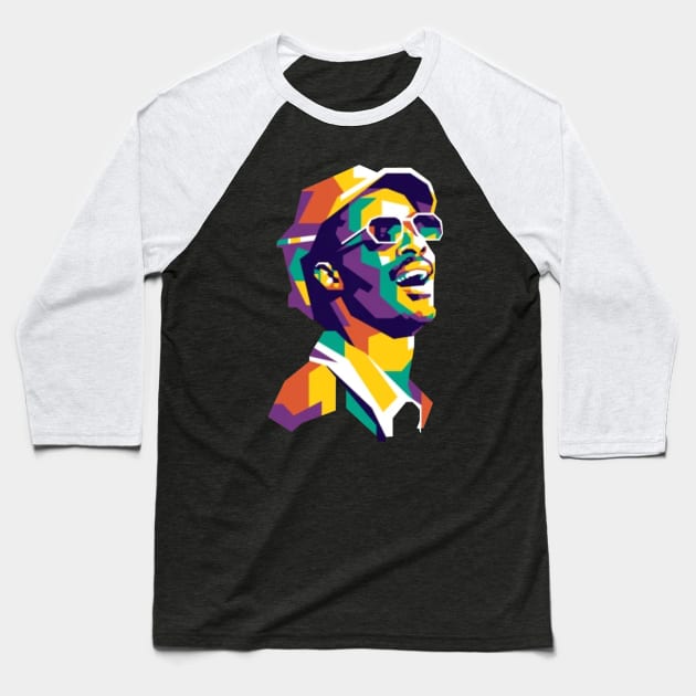 Stevie Wonder WPAP Baseball T-Shirt by BBI